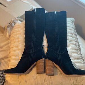 Barely Worn Sam Edelman Black Suede Knee-High Boots in GREAT Condition